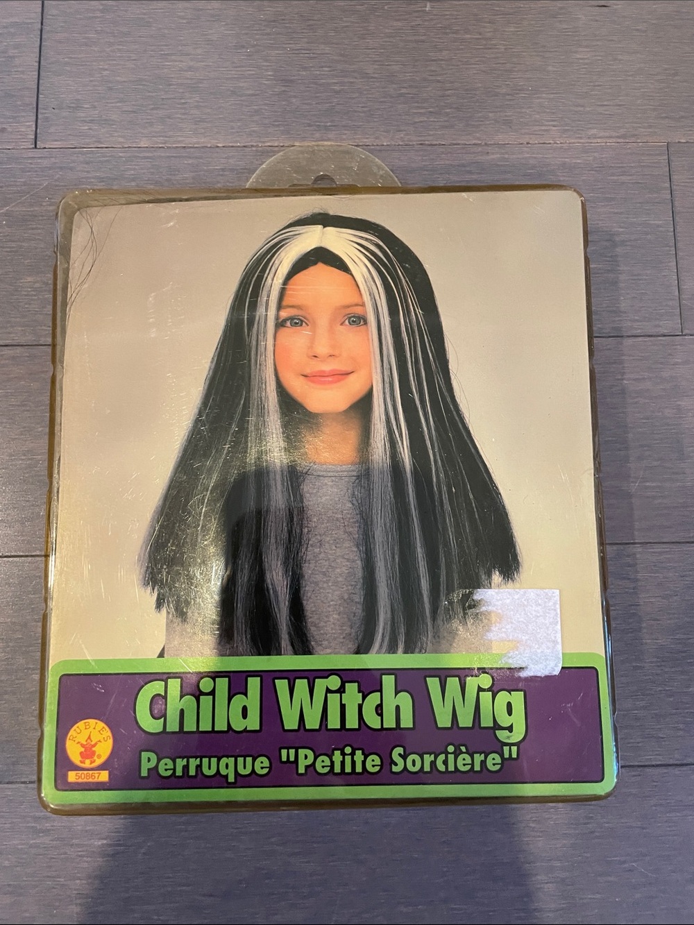 Rubie's Child Witch Wig - Black with White Streaks
